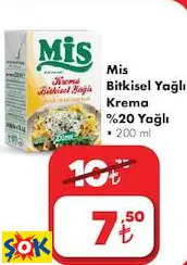 MİS BİTKİSEL YAĞLI KREMA